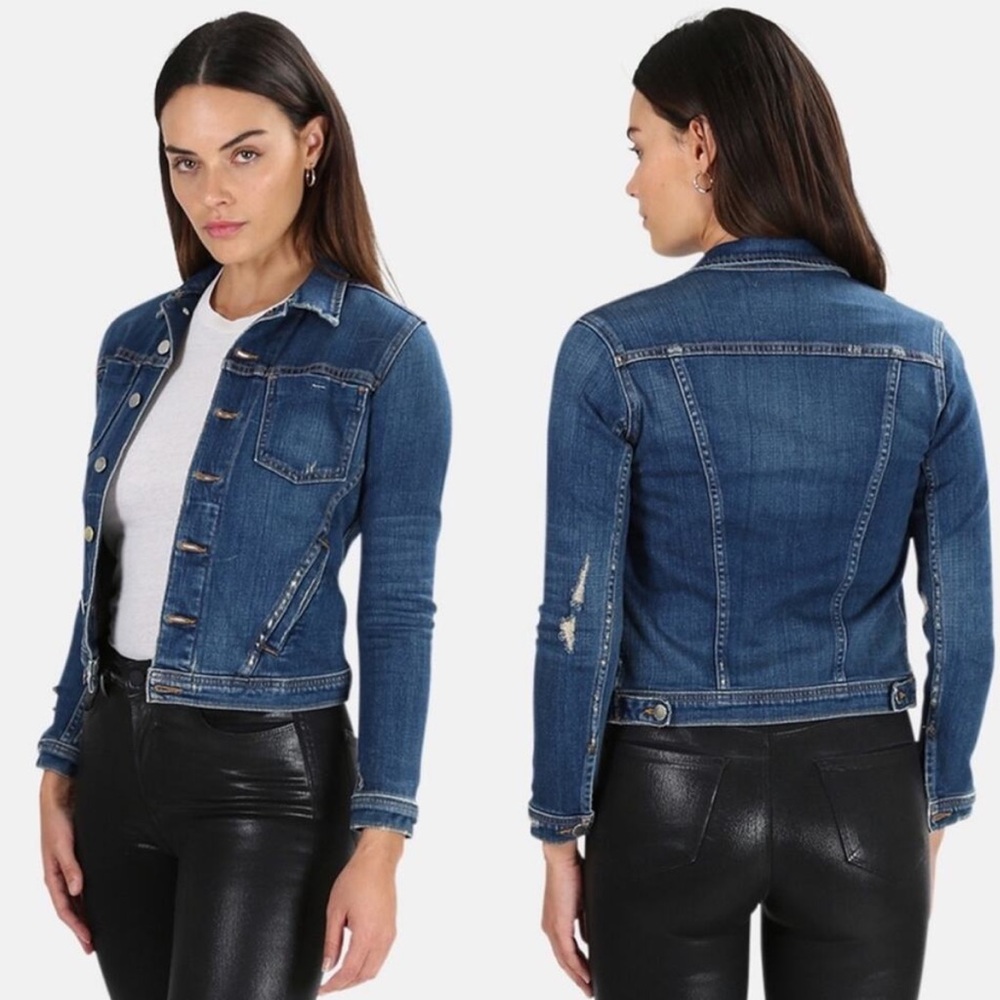 L'AGENCE Indigo Blue Denim Jacket